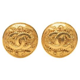Pendientes redondos Chanel Coco Mark Dorado