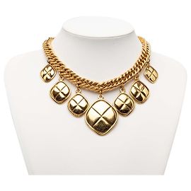 Collier Chanel Matelassé Vintage Doré