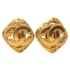 Orecchini a clip Chanel Vintage Coco Mark Logo D'oro