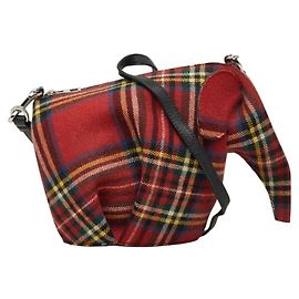 Borsa a tracolla Loewe Tartan Check Elephant Rosso Multicolore
