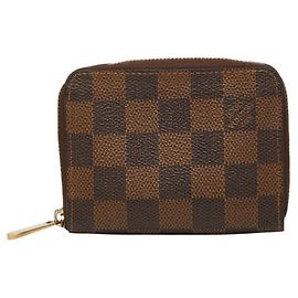 Portafoglio Zippy Damier Louis Vuitton Marrone