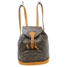Louis Vuitton Vintage Montsouris Backpack Monogram Canvas MM Brown