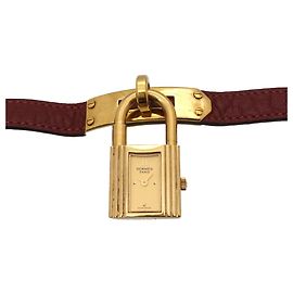 Hermès Hermes Kelly Uhr - Damen Gold/Bordeaux Andere