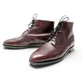 BOTINES JOHN LOBB GLOSTER 2 8E 42 DE CUERO CON FORMA Burdeos