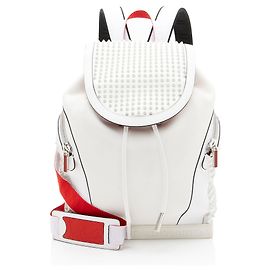 Christian Louboutin Explorafunk Lederrucksack mit Spikes Rot