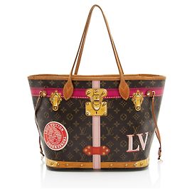 Louis Vuitton Limited Edition Monogram Canvas Summer Trunk Neverfull MM Tote Brown
