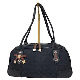 Gucci Monogram Small Princy - Borsa a Spalla Nera Nero
