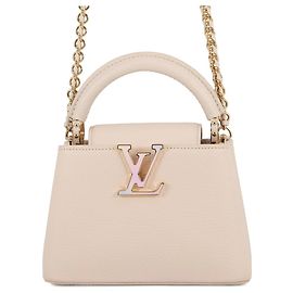 Borsa Louis Vuitton Capucines Mini Bianco