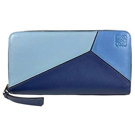 Loewe Puzzle Zip Around Wallet Long Blue