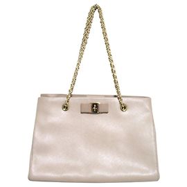 Sac cabas Vara Ribbon Chain Salvatore Ferragamo Beige