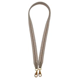 Hermès Tracolla Cavale in Pelle e Tessuto Gris Pâle Étoupe Marrone Bianco Marrone chiaro Marrone scuro