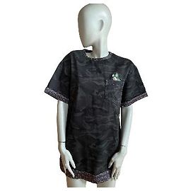 Marc Jacobs Camouflage Tunika-Kleid Schwarz - Größe XS Anthrazitgrau