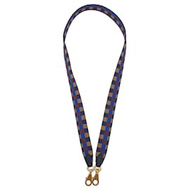 Hermès Maxi Quadrille Schulterriemen aus Swift-Kalbsleder Braun Blau Andere