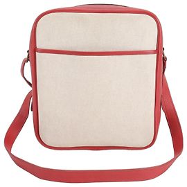 Hermès Sac à épaule Hermes Victoria Toile H Leather Rouge Beige