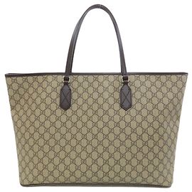 Borsa Tote GG Supreme 406408 da Donna Gucci Marrone