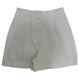 Fendi Mini Short en Denim Blanc Blanc
