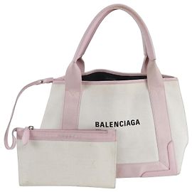 Bolsa Tote de couro bege e rosa Balenciaga Rosa Bege