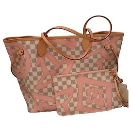 Bolso Tote Louis Vuitton Monogram Graffiti Rose Rosa Beige