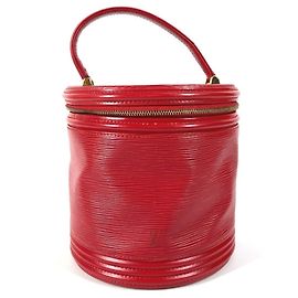 Borsa Vanity Louis Vuitton Epi Cannes Rosso