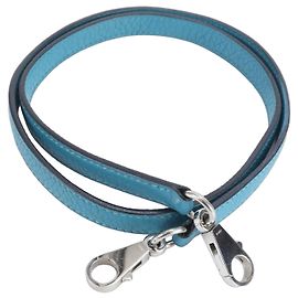 Hermès Hermes Blue Jean Leather Shoulder Strap Light blue