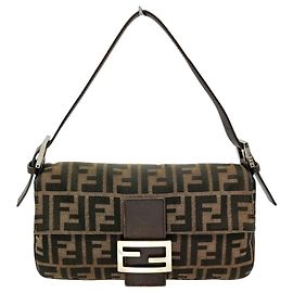 Borsa a tracolla a secchiello Fendi Zucca Mamma Marrone