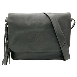 Borsa a Spalla Chanel Large Coco Tassel Nero