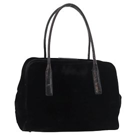 PRADA Handtasche Samt Schwarz Authentisch 178324 Schwarz