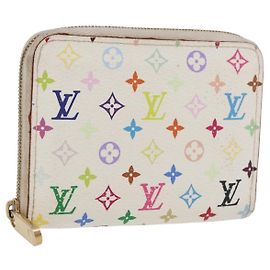 LOUIS VUITTON Multicolor Zippy Coin Purse Monedero Blanco M93741 Auth 178977A Blanco