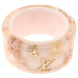 Anillo Berg Farandole LOUIS VUITTON de plástico M Rosa M65816 LV Auth hk3763A Rosa