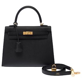 Hermès Borsa HERMES Kelly 25 in Pelle Nera - 103510 Nero
