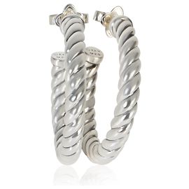 Pendientes David Yurman de plata de ley esculpidos con diseño de cable Otro