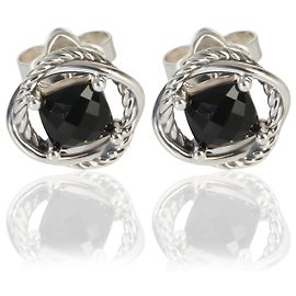 Orecchini a lobo Infinity in argento sterling e onice David Yurman Altro