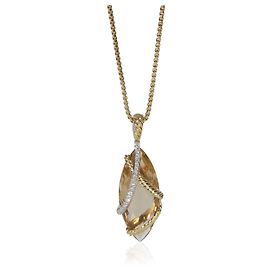 Pendente Cable Wrap in oro giallo, citrino e diamante David Yurman Altro