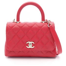 Sac à main 2-way Chanel Coco Handle XXS Top Rouge