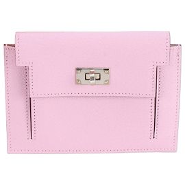 Hermès Cartera de cuero plegable Hermes Kelly Pocket Rosa