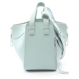 Loewe Hammock Bag - Used Leather Handbag Blue