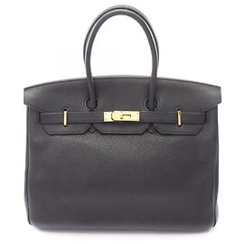 Hermès Sac à main Birkin 35 Hermes en noir Noir