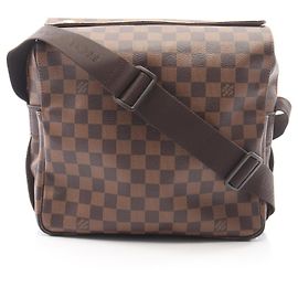 Bolsa de Ombro Louis Vuitton Naviglio Damier Ebene Marrom