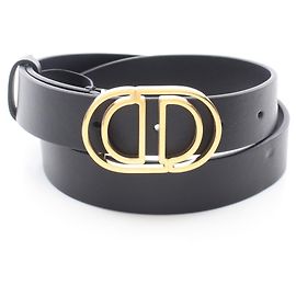 Christian Dior 30 Montaigne Ledergürtel Schwarz