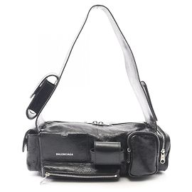 Borsa a spalla Balenciaga Super Busy Nero
