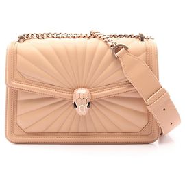 Bulgari Borsa a tracolla Bvlgari Serpenti Diamond Blast in pelle rosa Rosa
