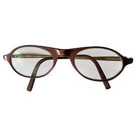 D&G Brown Plastic Frame Eyeglasses Brown Khaki Copper