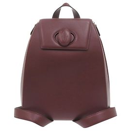 Cartier Must Line Bordeaux Leather Backpack Dark red