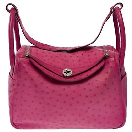 Hermès Bolsa HERMES Lindy em Couros Exóticos Rosa - 103503 Rosa