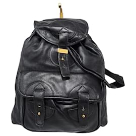 Gucci Black Leather Backpack Black
