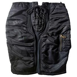 Jean Paul Gaultier Gonna corta nera con lacci e zip Black