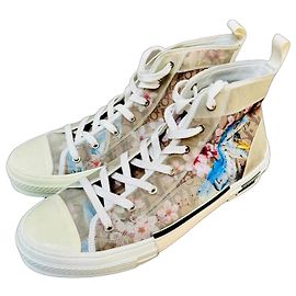 Dior B23 High-Top Sneaker Dinosaurier-Print Braun Weiß Mehrfarben