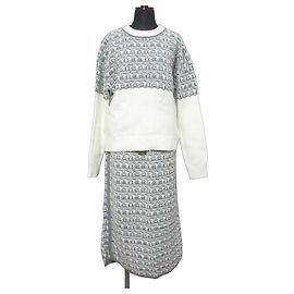 Autre Marque Conjunto Jacquard Knit 2way INDIVI Outro Fora de branco