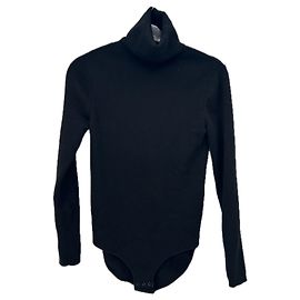 Autre Marque Black turtleneck bodysuit Black