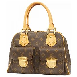 Borsa Louis Vuitton Monogram Manhattan PM Marrone